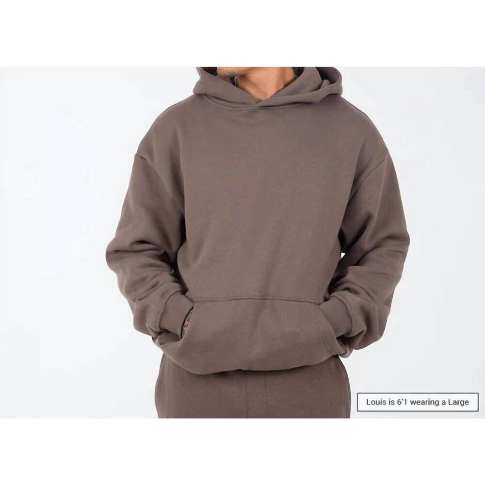 NEW COVE men's core hoodie in sand